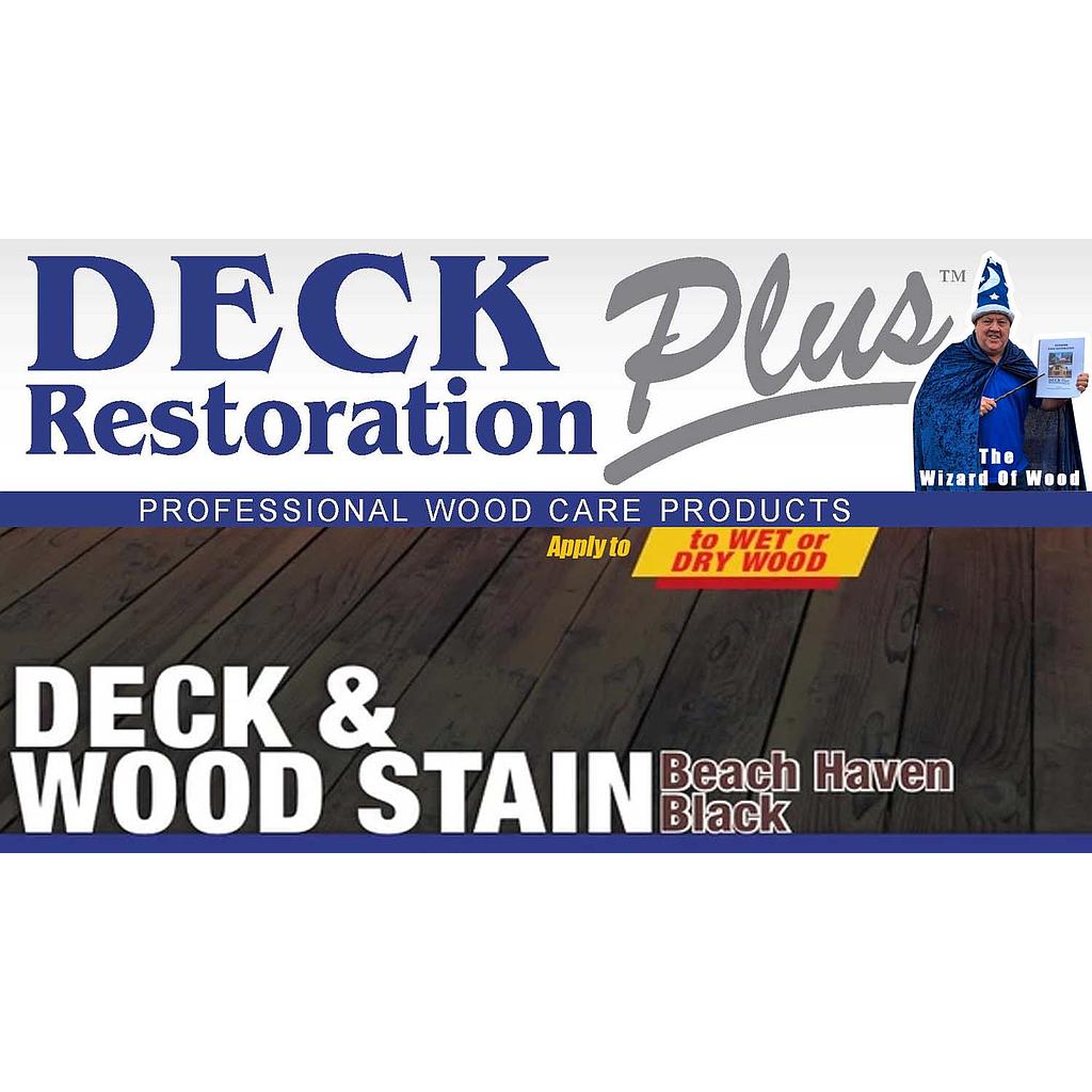 Deck Restoration Plus Beach Haven Black 1 Gallon Wood Stain | Dirt Killer